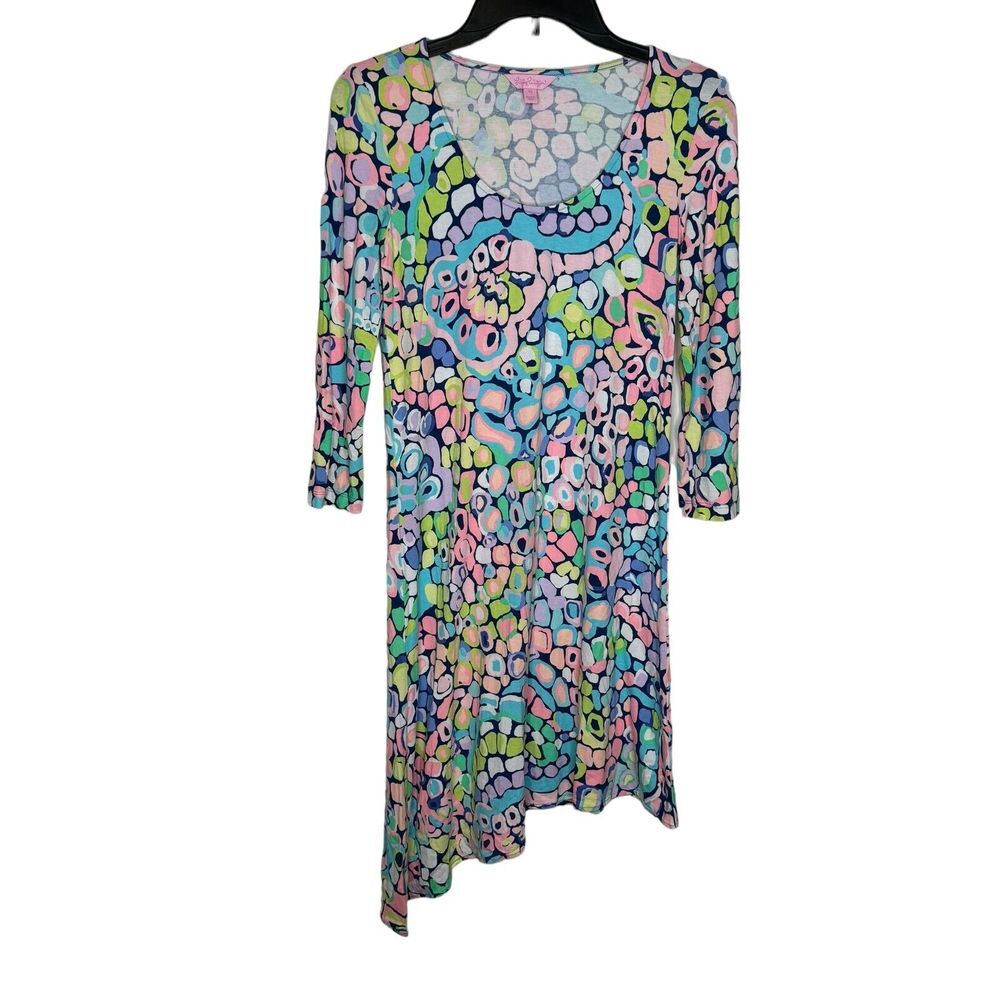 Lilly Pulitzer Women's Dress Ariana Asymmetrical Swing Gypsy Jungle Colorful XS‎